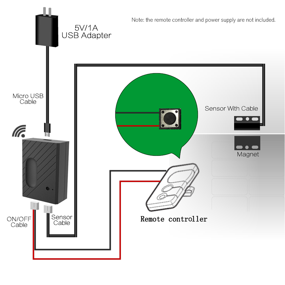 WiFi Smart Switch Garage Door Controller Doors Opener Smart Phone Remote Contro For Amazon Alexa Google Home Voice Control